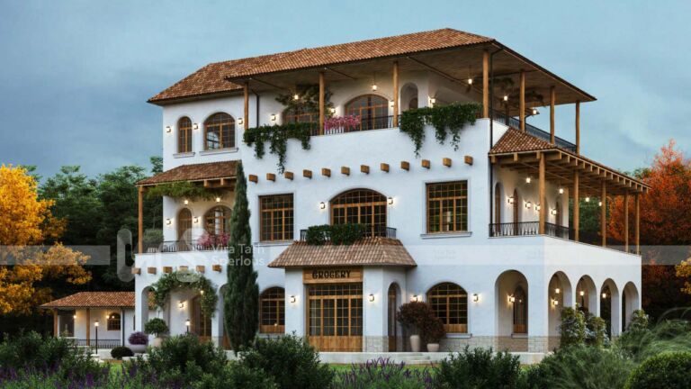 طراحی ویلا مدیترانه ای