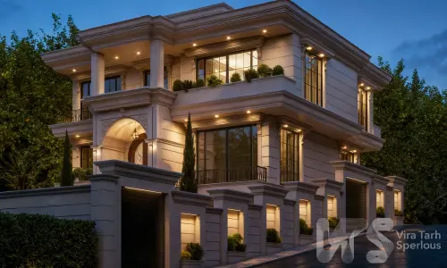 Triplex villa طراحی ویلا کلاسیک