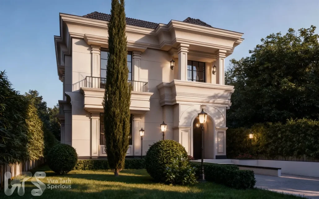 طراحی ویلا تریبلکس کلاسیک در اسبچین طراحی ویلا تریبلکس کلاسیک در اسبچین