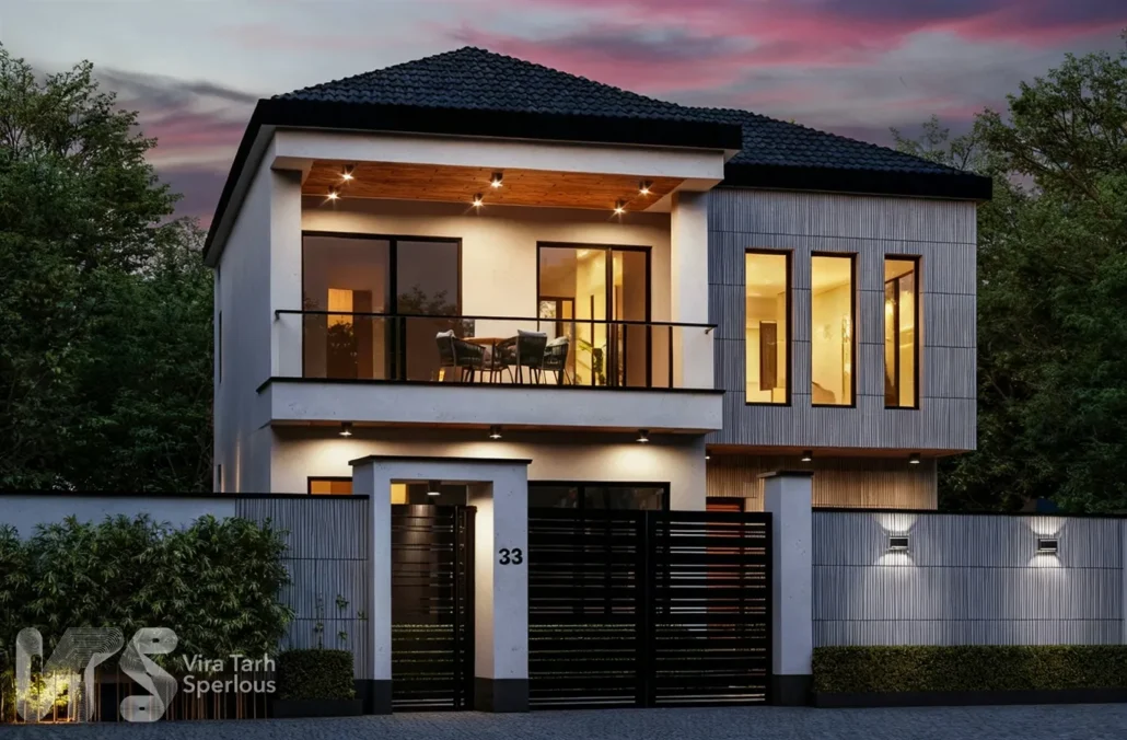 طراحی ویلا دوبلکس مدرن در سلیم آباد1 طراحی ویلا دوبلکس مدرن در سلیم آباد