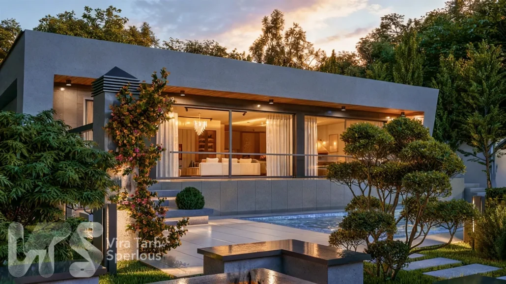 طراحی ویلا دوبلکس مدرن در شهریار1 1 طراحی ویلا دوبلکس مدرن در شهریار تهران