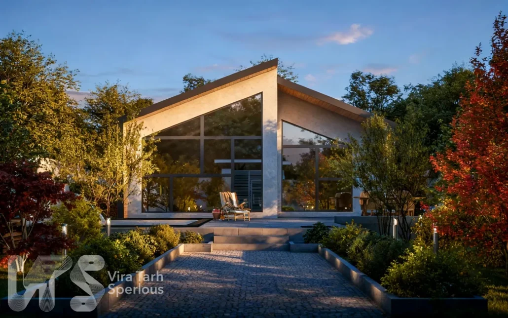 طراحی ویلا فلت مدرن در سهیلیه کرج1 1 ویلا فلت مدرن در سهیلیه