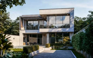 طراحی ویلا دوبلکس مدرن در چهارباغ کرج