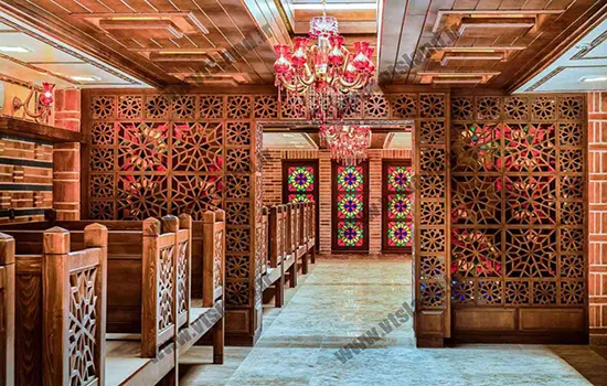 طراحی رستوران سبک سنتی ایرانی