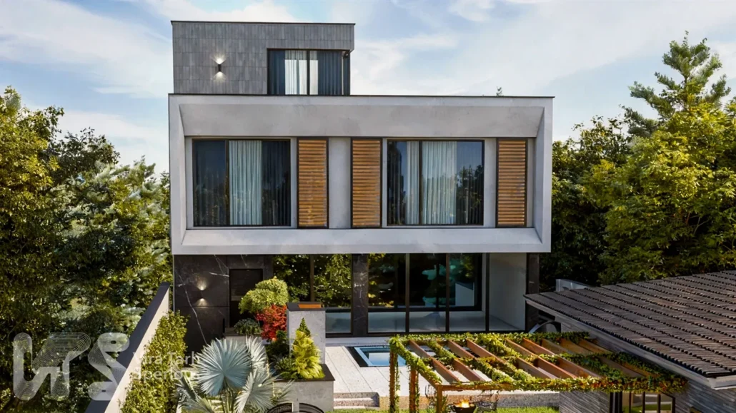 طراحی ویلا تریبلکس مدرن در مهرآباد بومهن1 طراحی ویلا تریبلکس مدرن در مهرآباد بومهن