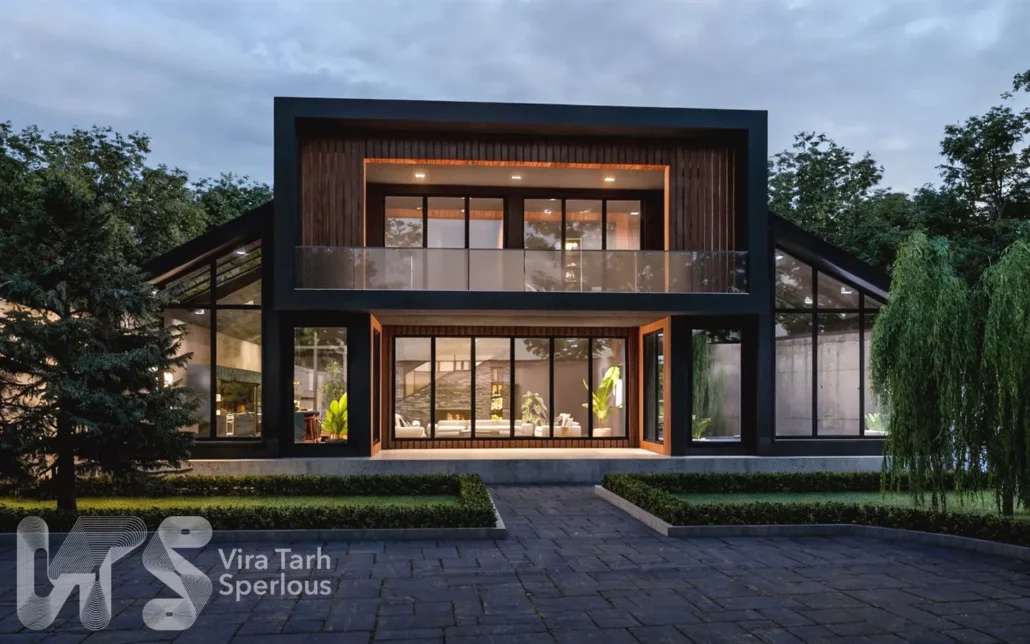 طراحی ویلا دوبلکس مدرن در حاجی آباد تهراندشت1 طراحی ویلا دوبلکس مدرن در حاجی آباد - تهراندشت