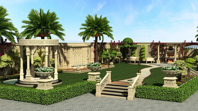 Classic style of green space design سبک کلاسیک در طراحی فضای سبز