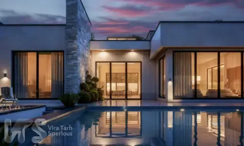 flat-villa طراحی ویلا فلت